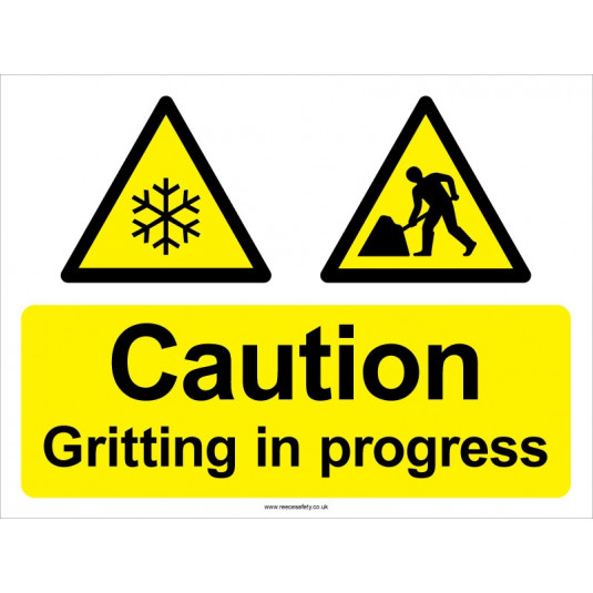 Gritting in Progress Sign - 450mm x 600mm