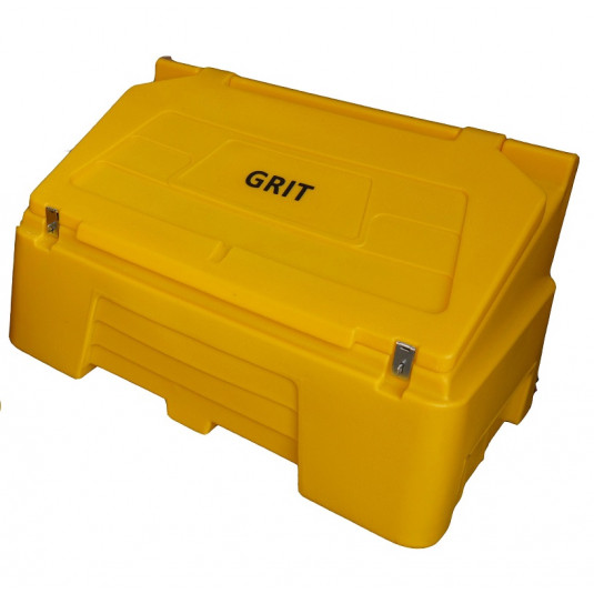 400 Litre Lockable Grit Bin - Yellow