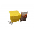 60 litre Household Bin 25kg Salt and Scoop  - Yellow