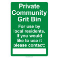 Community Grit Bin Sign - A3